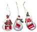 3 Pack Snowmen Metal Ornaments - OD-70018