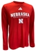 Adidas Nebraska Basketball LS Pregame Tee - AT-H4729