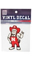 NEW HERBIE!  Crimson Herbie Husker 3 Inch Decal Nebraska Cornhuskers, Nebraska Stickers Decals & Magnets, Huskers Stickers Decals & Magnets, Nebraska Nebraska Red And White 3 Inch Herbie Vinyl Decal SDS, Huskers Nebraska Red And White 3 Inch Herbie Vinyl Decal SDS