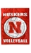 Huskers Volleyball Garden Banner - FW-H3035