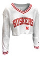 Ladies Huskers Tailgate Cropped Reverse Weave VNeck Nebraska Cornhuskers, Nebraska  Ladies Sweatshirts, Huskers  Ladies Sweatshirts, Nebraska  Crew, Huskers  Crew, Nebraska  Ladies, Huskers  Ladies, Nebraska Womens Ash Grey Huskers Tailgate Her Cropped Reverse Weave VNeck Crew  Champion, Huskers Womens Ash Grey Huskers Tailgate Her Cropped Reverse Weave VNeck Crew  Champion