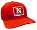 N Nebraska Back 9 Fitted Lid - Scarlett - HT-H1322