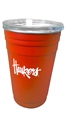 Nebraska 22oz Stainless Steel Cup Nebraska Cornhuskers, Nebraska  Tailgating, Huskers  Tailgating, Nebraska  Kitchen & Glassware, Huskers  Kitchen & Glassware, Nebraska Red Nebraska 22oz Stainless Steel Cup With Lid Logo Brand, Huskers Red Nebraska 22oz Stainless Steel Cup With Lid Logo Brand