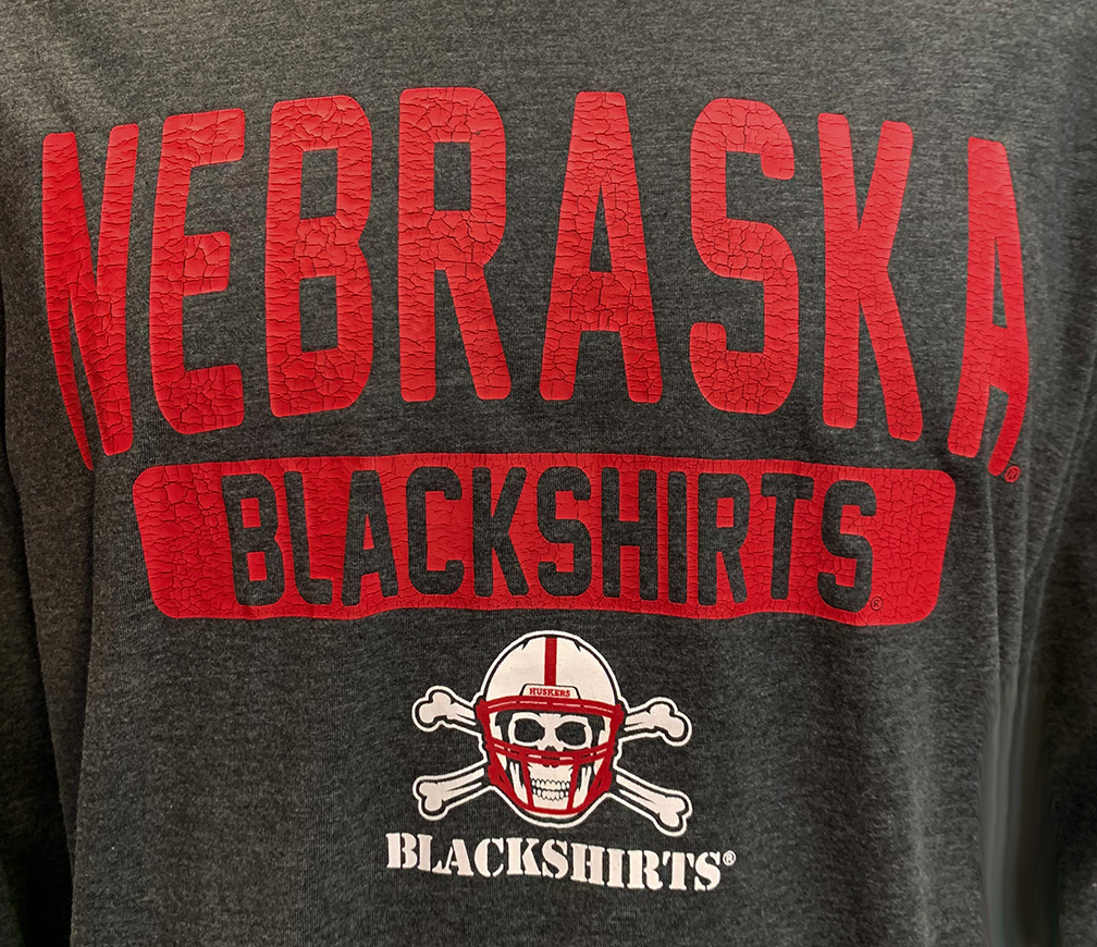 Black Nebraska Blackshirts NEO LS Tee Colosseum