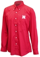 Nebraska Button Down Dress Shirt Nebraska Cornhuskers, Nebraska  Mens Polo's, Huskers  Mens Polo's, Nebraska Red LS Dress Shirt Button Down Ant, Huskers Red LS Dress Shirt Button Down Ant