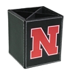 Nebraska Leather Desk Caddy Nebraska Cornhuskers, Nebraska  Office Den &amp; Entry, Huskers  Office Den &amp; Entry, Nebraska Black Nebraska Square Leather Desk Caddy Fanatic , Huskers Black Nebraska Square Leather Desk Caddy Fanatic 