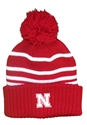 Nebraska Maverick Stripe Cuff Pom Nebraska Cornhuskers, Nebraska  Mens Hats, Huskers  Mens Hats, Nebraska  Mens Hats, Huskers  Mens Hats, Nebraska  Ladies Hats, Huskers  Ladies Hats, Nebraska  Ladies Hats, Huskers  Ladies Hats, Nebraska Nebraska Maverick Red And White Stripe Cuff Pom LogoFit, Huskers Nebraska Maverick Red And White Stripe Cuff Pom LogoFit