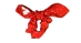 Nebraska Sprinkled Bow Scrunchie - OD-H0048