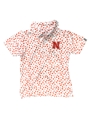 Toddler's Nebraska Football Strategy Polo Nebraska Cornhuskers, Nebraska  Children, Huskers  Children, Nebraska Polo's, Huskers Polo's, Nebraska Nebraska Toddler White Polo with Football Graphics Garb, Huskers Nebraska Toddler White Polo with Football Graphics Garb