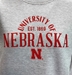 Womens Ash University Of Nebraska Crewneck - AS-H8482