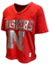 Womens Huskers Sequins VNeck Waist Length Tee - AT-H4622