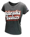 Womens Nebraska Huskers Tri Blend VNeck Tee - AT-H4644